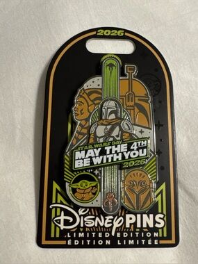 Disney Parks 2026 May The 4th Star Wars Mandalorian Mini Jumbo LE Pin